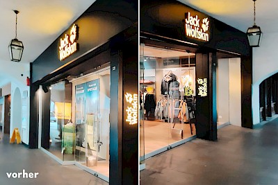 Umbaumaßnahmen bei Jack Wolfskin in Meran
