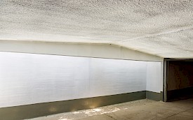Alle Mauern und Wände erhielten zusätzlich im Fußbereich ein flexibles Oberflächenschutzsystem für Parkbauwerke.