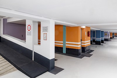 Die neu hergerichtete Tiefgarage nach …
