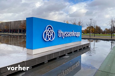Das Supersign des thyssenkrupp-Quartiers