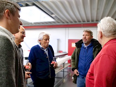 Erinnerung an alte und neue Zeiten (v.l.n.r.): Christian Spiller, Marco Kiebel, Hindrik Lambers, Oliver Brück und Manfred Voet.