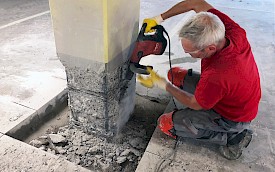 Uwe Nuyken am Werk: hier bei einer Tiefgaragesanierung